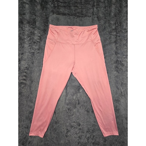 crown & ivy Pants - Crown & Ivy Womens Pink High Waisted Activewear Leggings with Pockets Size XL